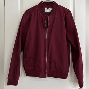 Topman maroon bomber jacket